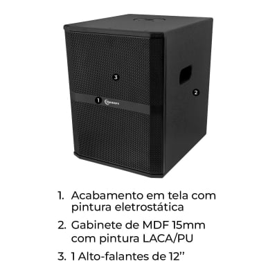 Subwoofer 4OHMS 1LF T1200 - COR: Preta cod.2045
