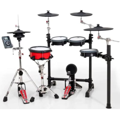 Bateria Eletrônica E-FORCE EF2-V4.0 - COR: Preto Fosco c/Caixa Red Acetinada