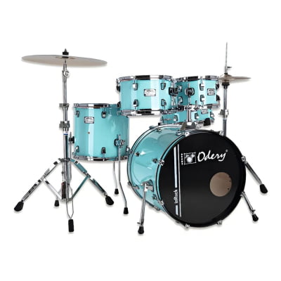 Bateria ODERY 5 peças c/banco Bumbo 18" in Rock IR-180 - COR: Surf Green ( Pratos não incluso ) 