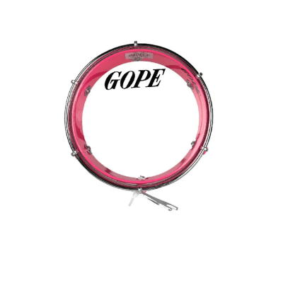 Tamborim Gope 6" Alumínio Luminix Rosa Pele Cristal 6 Afinações (595ALXRCRC)