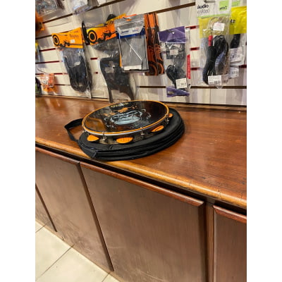 Pandeiro de 12 " BLACK TIN - MODELO: Gorila + Capa 