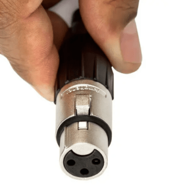 Conector XLR Fêmea de Linha Amphenol AC3F – Metal Prata