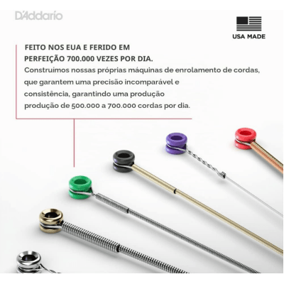 Encordoamento Baixo 5 Cordas D'Addario EXL220-5 XL Nickel Wound 040-125