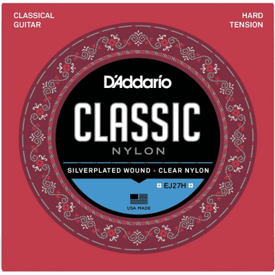 Encordoamento Violão Nylon D'Addario Classic Student EJ27H Tensão Alta