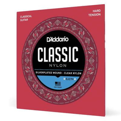 Encordoamento Violão Nylon D'Addario Classic Student EJ27H Tensão Alta