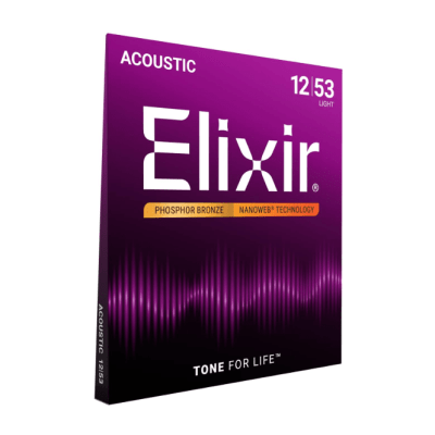 Encordoamento Violao Aço Elixir Nanoweb Phosphor/Bronze 012 16052 ref. 8090