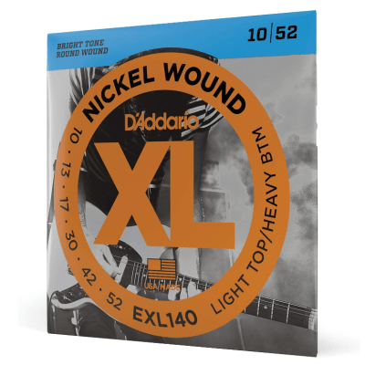 Encordoamento Guitarra D'Addario EXL140 XL Nickel Wound Light Top Heavy Bottom 010-052