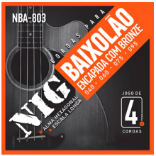 Encordoamento para Contrabaixo Acústico Baixolão 4 cordas NIG 040 Bronze NBA-803