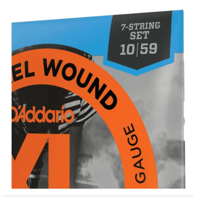Encordoamento Guitarra 7 Cordas D'Addario EXL110-7 Nickel Wound 010-059