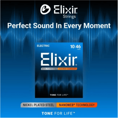 Encordoamento para Guitarra Elixir Nanoweb Light 0.10