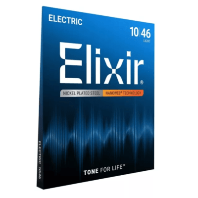 Encordoamento para Guitarra Elixir Nanoweb Light 010-046 – Ref. 12052