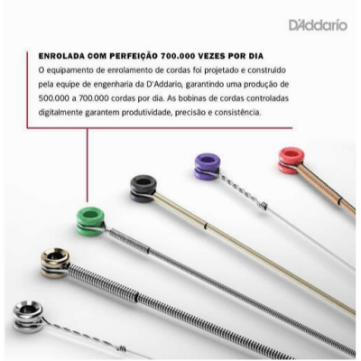 Encordoamento para Violão de Aço D'Addario EJ13 80/20 Bronze Medida .011 - .052 – Custom Ligh