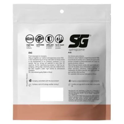 Encordoamento para Violão Nylon SG Bronze Tensão Alta ref.5405