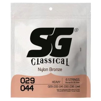 Encordoamento para Violão Nylon SG Bronze Tensão Alta ref.5405