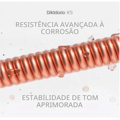 Encordoamento Violão Aço D'Addario XS Phosphor Bronze XSAPB1152 Custom Light 011-052