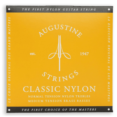 Encordoamento Violão Nylon Augustine Classic Gold Tensão Média Primas e Bordões Encordoamento Violão Nylon Augustine Classic Gold Tensão Média Primas e Bordões
