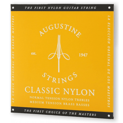 Encordoamento Violão Nylon Augustine Classic Gold Tensão Média Primas e Bordões