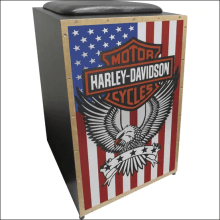 Cajon JAGUAR Eletroacústico K2 Pro - MODELO: COR 005EQ(Harley-Davidson) 