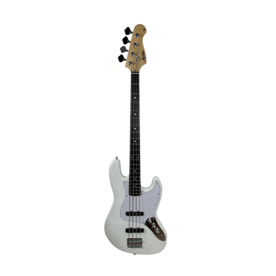 Contra Baixo 4 cordas Malibu Jazz Bass JB-1 - COR: WH(Branco), ESCUDO: Branco 