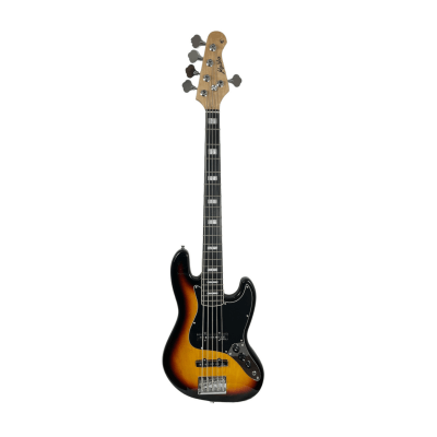 Contra Baixo 5 cordas Malibu Passivo Jazz Bass SS Alnico V JB-500 - COR: SB(Sunbusrt) 