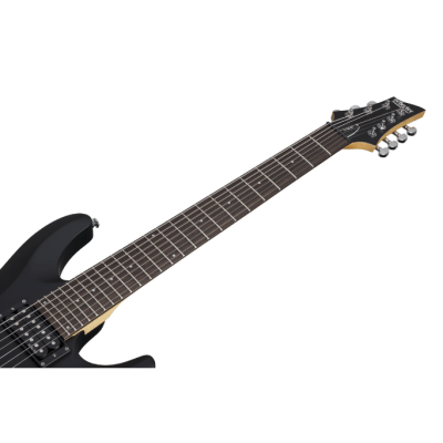 Guitarra Schecter C-7 Deluxe Satin Black 7 Cordas #437 Idn