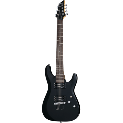 Guitarra Schecter C-7 Deluxe Satin Black 7 Cordas #437 Idn