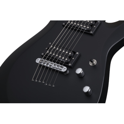 Guitarra Schecter C-7 Deluxe Satin Black 7 Cordas #437 Idn