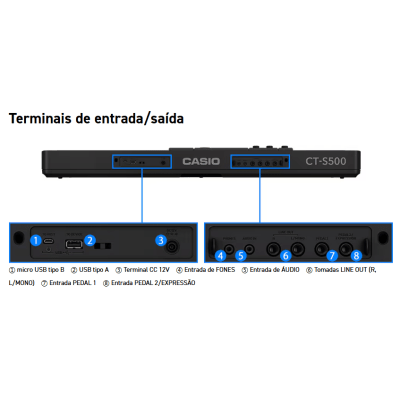 Teclado Arranjador Casio Casiotone CT-S500 C2 — Novo, NFe e Garantia