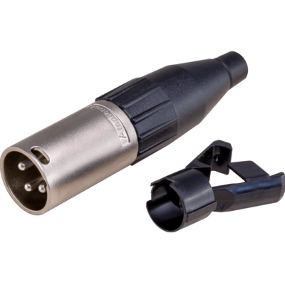Conector XLR Fêmea de Linha Amphenol AC3MM – Metal Prata