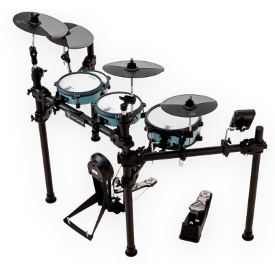 Bateria Eletrônica E-Force EF2 V3.0 Chameleon Mesh Head Powered by Odery (com 2 Crash Pads e Bumbo Real)