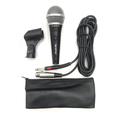 Microfone Dinâmico Vocal Skypix SK-MGA48 com Cabo
