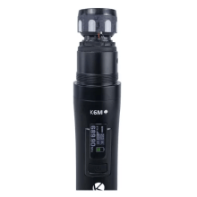 Microfone Kadosh UHF(200 freq) de Mão + Mão 4 antenas K-622M 