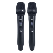 Microfone Kadosh UHF(200 freq) de Mão + Mão 4 antenas K-622M 