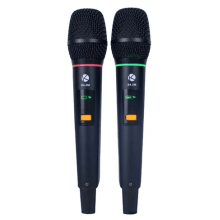 Microfone Kadosh UHF(200 freq) de Mão + Mão com bateria recarregável K-422M