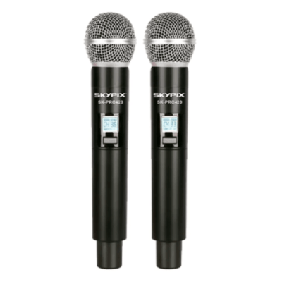 Microfone Sem Fio Duplo Skypix Pro 420 UHF