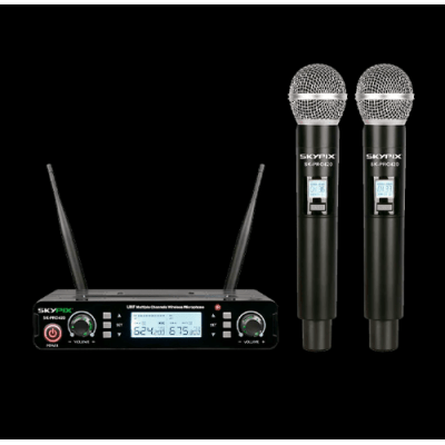 Microfone Sem Fio Duplo Skypix Pro 420 UHF