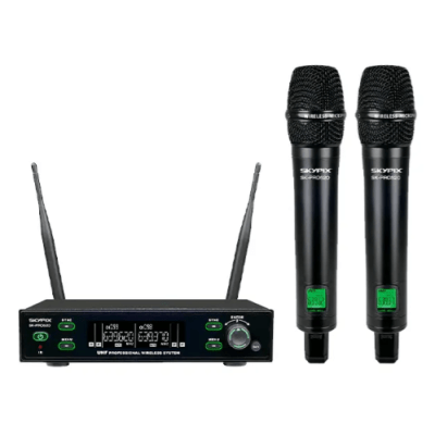 Microfone Sem Fio Duplo Skypix Pro 520 UHF Microfone Sem Fio Duplo Skypix Pro 520 UHF