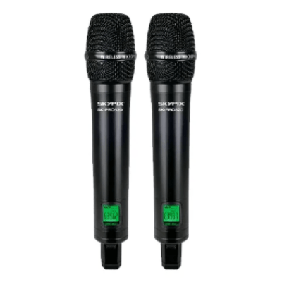 Microfone Sem Fio Duplo Skypix Pro 520 UHF