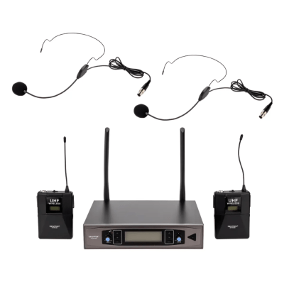 Microfone Sem Fio Duplo Skypix SK-MH02D UHF Microfone Sem Fio Duplo Skypix SK-MH02D UHF
