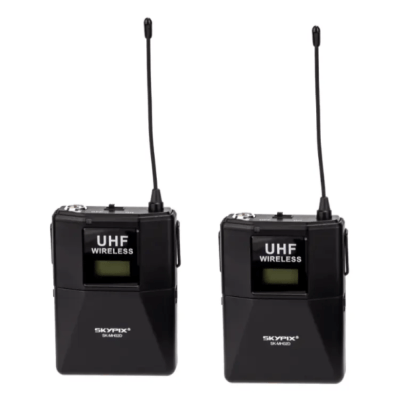 Microfone Sem Fio Duplo Skypix SK-MH02D UHF