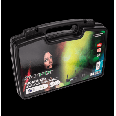 Microfone Sem Fio Duplo Skypix SK-MH02D UHF