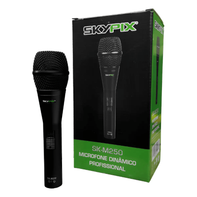 Microfone Dinâmico Vocal Skypix SK-M250 com Cabo