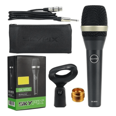 Microfone Dinâmico Vocal Skypix SK-MD5 com Cabo