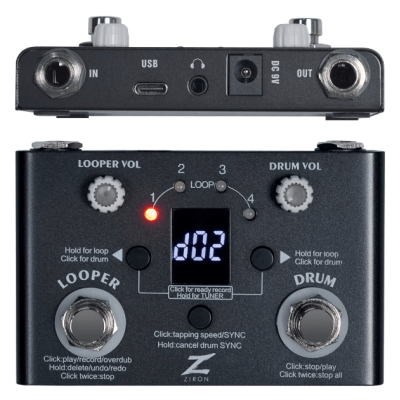 Pedal para Guitarra ZIRON EFX Drum Looper