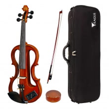 Violino Elétrico EAGLE EVK-744 Com Estojo, Higrômetro, Fone e Reverb 